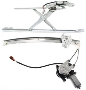 Front and Rear Window Regulator Power with Motor Set for 1990-1993 Honda Accord, Left (Driver) Side Replacement