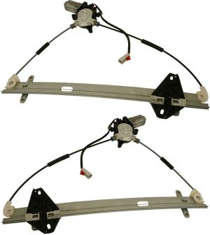 Pair/Set - Front Window Regulator for Honda CR-V 2002-2006, Right (Passenger) and Left (Driver), Power, With Motor, Replacement Set