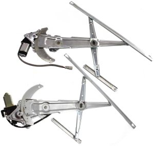 Front Window Regulator Pair/Set for Honda Accord 1998-2002, Right (Passenger) and Left (Driver), Power w/ Motor, Coupe Replacement