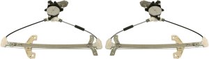 Power Rear Window Regulator Pair/Set for 2003-2007 Honda Accord Sedan, Right (Passenger) and Left (Driver) Side w/ Motor, Replacement