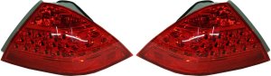 Tail Light Pair/Set for 2006-2007 Honda Accord, Outer Lens and Housing, Sedan, Right (Passenger) and Left (Driver) Side, Replacement