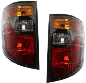 Tail Light Lens and Housing Pair/Set for Honda Ridgeline 2006-2008, Right (Passenger) and Left (Driver), USA Built Vehicle Replacement