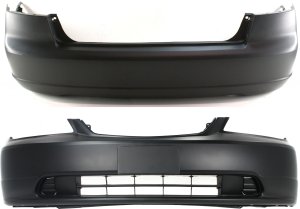 Front and Rear Bumper Cover Set for 2001-2003 Honda Civic Sedan, Primed (Ready to Paint), Replacement