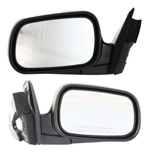 Power Mirror Pair/Set for 1994-1997 Honda Accord Coupe, Right (Passenger) and Left (Driver), Manual Folding, Non-Heated, Paintable Replacement 
