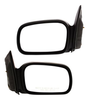 Manual Adjust Mirror Pair/Set for 2006-2011 Honda Civic DX/DX-G/GX Coupe Models, Textured Black, Non-Folding, Non-Heated, Right (Passenger) and Left (Driver), w/o Auto-Dimming, Blind Spot Feature, Signal Light, No Memory, Replacement