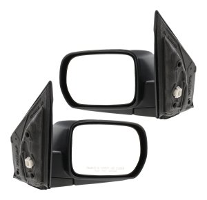 Pair/Set - Power Heated Manual Folding Mirrors for Honda Pilot EX Model 2003-2005, Right (Passenger) and Left (Driver), Paintable Replacement