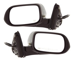 Mirror Pair/Set for 2006 Honda Accord Hybrid Sedan, Right (Passenger) and Left (Driver), Power, Manual Folding, Heated, Paintable, with In-Housing Signal Light, without Auto Dimming, Blind Spot Detection, Memory, Replacement