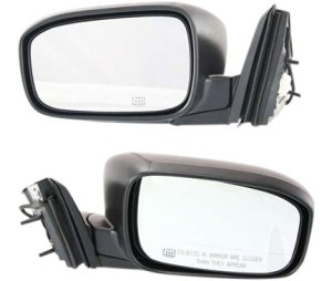 Mirror Pair/Set for Honda Accord 2003-2007 Coupe, Right (Passenger) and Left (Driver), Power, Manual Folding, Heated, Paintable, without Auto Dimming, Blind Spot Detection, Memory, with Signal Light, Replacement