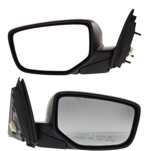 Power Mirror Pair/Set for Honda Accord Coupe 2008-2012, Right (Passenger) and Left (Driver), Manual Folding, Non-Heated, Paintable, Without Auto Dimming, Blind Spot Detection, Memory, Signal Light Replacement
