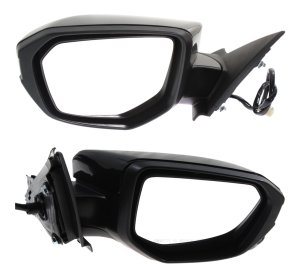Power, Manual Folding, Heated, Paintable Mirror Pair/Set for 2016-2021 Honda Civic, Right (Passenger) & Left (Driver), w/ Camera, w/o Signal Light, Replacement 