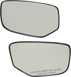 Pair/Set - Replacement Mirror Glass for Honda Accord 2008-2012, Right (Passenger) and Left (Driver), Non-Heated, with Backing Plate, Coupe/Sedan