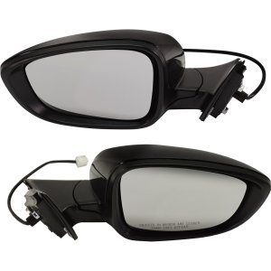 Power Mirror Pair/Set for 2018-2022 Accord, Right (Passenger) and Left (Driver), Manual Folding, Non-Heated, Paintable, Without Auto-Dimming, Blind Spot Detection, Memory, Signal Light Replacement