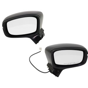 Power Mirror Pair/Set for Honda Odyssey 2018-2023, Right (Passenger) and Left (Driver), Manual Folding, Non-Heated, Textured, without Camera Hole and Signal Light, Replacement