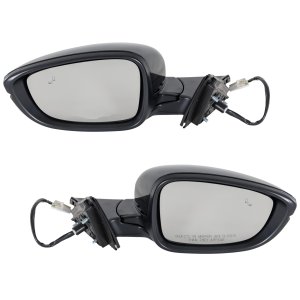 Power Mirror Pair/Set for 2018-2022 Accord - Right (Passenger) & Left (Driver), Manual Folding, Heated, Paintable, with In-Housing Signal Light, Blind Spot Detection in Glass, without Memory, Puddle Light, Auto-Dimming Replacement