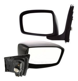 Power Mirror Pair/Set for Honda Odyssey 2005-2010, Right (Passenger) and Left (Driver), Manual Folding, Non-Heated, Paintable Replacement