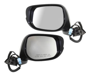 Mirror Pair/Set for FIT 2009-2014, Right (Passenger) and Left (Driver), Power, Manual Folding, Non-Heated, Paintable Replacement