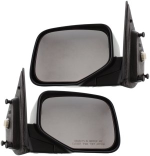 Mirror Pair/Set for Honda Ridgeline (2006-2014) Right (Passenger) and Left (Driver), Manual Folding, Non-Heated, Textured - Power Replacement Pair/Set