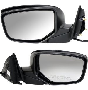 Power Heated Mirror Pair/Set for Honda Accord Crosstour 2010-2015, Right (Passenger) and Left (Driver), Manual Folding, Paintable, w/o Auto Dimming, Blind Spot Detection, Memory, Signal Light, EX Model Replacement