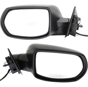 Replacement Mirror Pair/Set for 2016 Honda HR-V LX Models, Right (Passenger) and Left (Driver), Power, Manual Folding, Non-Heated, Without Signal Light, Paintable