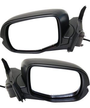 Textured Black Mirror Pair/Set for Honda Pilot 2016-2018, Ridgeline 2017-2019; Right (Passenger) and Left (Driver); Replacement