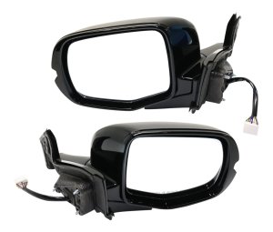 Mirror Pair/Set for 2016-2017 Honda Pilot, Right (Passenger) and Left (Driver), Paintable Replacement