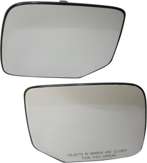 Pair/Set - Mirror Glass for HONDA PILOT 2009-2015, Right (Passenger) and Left (Driver), Heated, with Backing Plate, Replacement Set