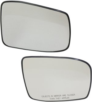 Mirror Glass Pair/Set for Honda Odyssey 2005-2010, Right (Passenger) and Left (Driver) Side, Non-Heated, with Backing Plate, Replacement