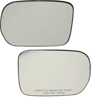 Pair/Set - Mirror Glass for Honda Pilot 2003-2008, Right (Passenger) and Left (Driver), Non-Heated, with Backing Plate, Replacement Set
