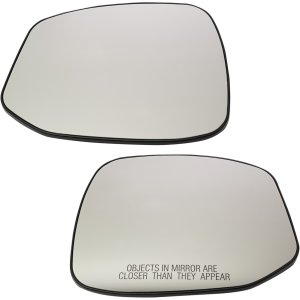 Mirror Glass Pair/Set for 2012-2013 Honda Civic, Right (Passenger) and Left (Driver), Non-Heated, with Backing Plate, Replacement
