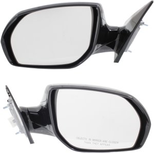 Mirror Pair/Set for 2013-2016 Hyundai Santa Fe, Right (Passenger) and Left (Driver), Power, Manual Folding, Heated, Paintable, with Signal Light, without Blind Spot Detection, Excludes Sport Model Replacement