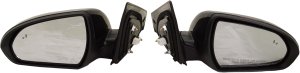Mirror Pair/Set for 2017-2020 Hyundai Elantra, Right (Passenger) and Left (Driver), Power, Manual Folding, Heated, Paintable, with Blind Spot Detection in Glass, without Auto Dimming, Memory and Signal Light Replacement