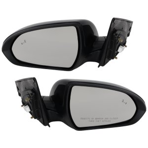 Pair/Set - Power, Heated, Manual Folding Paintable Mirror for Hyundai Elantra 2019-2020, Right (Passenger) and Left (Driver), In-housing Signal Light, w/ Blind Spot Glass and Memory, USA Built Vehicle, Replacement