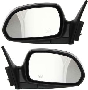 Power Heated Manual Folding Mirror Pair/Set for 2001-2006 Hyundai Elantra Sedan (GLS/GT Models)/Hatchback, Right (Passenger) and Left (Driver), Paintable Replacement