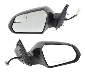 Power Heated Manual Folding Mirror Pair/Set for 2015-2019 Sonata, Right (Passenger) and Left (Driver), Paintable, with Signal Light, without Blind Spot Detection, Excludes Hybrid Model, Replacement