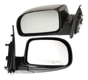 Power Mirror Pair/Set for 2007-2012 Santa Fe, Right (Passenger) and Left (Driver), Manual Folding, Heated, Paintable, Replacement