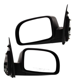 Power Heated Textured Mirror Pair/Set for 2007-2012 Hyundai Santa Fe, Manual Folding, Right (Passenger) and Left (Driver) Side Replacement