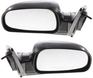 Power Mirror Pair/Set for 2005-2006 Hyundai Santa Fe â€“ Right (Passenger) and Left (Driver), Manual Folding, Non-Heated, Paintable Replacement