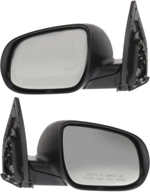 Power Mirror Pair/Set for Hyundai Accent 2010-2011, Right (Passenger) and Left (Driver), Manual Folding, Heated, Paintable, without Auto Dimming, Blind Spot Detection, Memory, with Signal Light Replacement