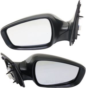 Mirror Pair/Set for Hyundai Elantra GT 2013-2014/2017-2017, Right (Passenger) and Left (Driver), Power, Manual Folding, Heated, Paintable, without Auto Dimming, Blind Spot Detection, Memory, and Signal Light Replacement