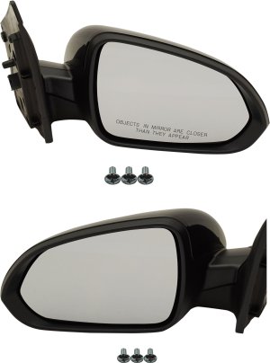 Power Mirror Pair/Set for Hyundai Accent 2018-2022, Right (Passenger) and Left (Driver), Manual Folding, Non-Heated, Paintable, Without Auto Dimming, Blind Spot Detection, Memory, with Signal Light Replacement