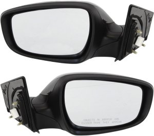 Power Mirror Pair/Set for Hyundai Elantra 2011-2013, Right (Passenger) & Left (Driver), Manual Folding, Heated, Paintable, without Auto Dimming, Blind Spot Detection, Memory, with Signal Light, Replacement