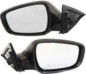 Power Mirror for Hyundai Veloster 2012-2013, Right (Passenger) and Left (Driver), Manual Folding, Heated, w/o Signal Light, for Panoramic Roof, Paintable Replacement