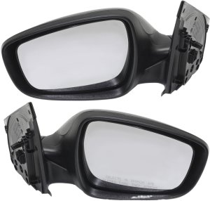 Power Mirror Pair/Set for Hyundai Accent 2012-2017, Right (Passenger) & Left (Driver), Manual Folding, Non-Heated, Paintable, with In-Housing Signal Light, devoid of Auto Dimming, BSD & Memory, Replacement