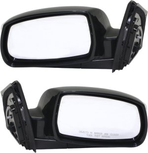 Mirror Pair/Set for Hyundai Tucson 2010-2015, Right (Passenger) and Left (Driver), Power Operated, Manual Folding, Non-Heated, Paintable, with Signal Light, Replacement