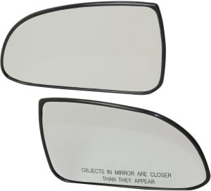 Mirror Glass Pair/Set for 2000-2002 Hyundai Accent Sedan/Hatchback, Right (Passenger) and Left (Driver), Non-Heated, with Backing Plate, Up to 11-1-01 Replacement