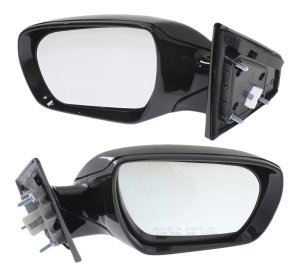Power Mirror Pair/Set for Hyundai Santa Fe Sport 2013-2016, Manual Folding, Non-Heated, Paintable, Right (Passenger) and Left (Driver), Without Signal Light, Sport Model Replacement