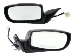 Mirror Pair/Set for Hyundai Genesis Coupe 2010-2016, Power Adjustment, Manual Folding, Non-Heated, Paintable, with Signal Light, Right (Passenger) and Left (Driver), Replacement