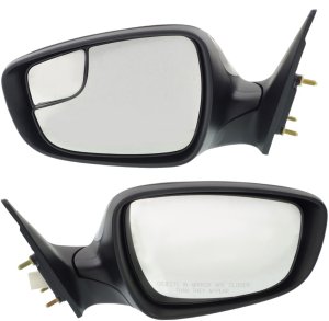 Mirror Pair/Set for 2014-2016 Hyundai Elantra, Right (Passenger) and Left (Driver), Power, Manual Folding, Heated, Without Auto-Dimming or Blind Spot Feature, In-Housing Signal Light, Without Memory, Non-Towing, Paintable Replacement
