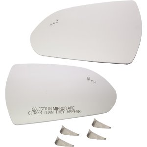 Pair/Set - Heated Mirror Glass for Hyundai Elantra 2017-2020, Right (Passenger) and Left (Driver) with Backing Plate and Blind Spot Detection, Replacement Set