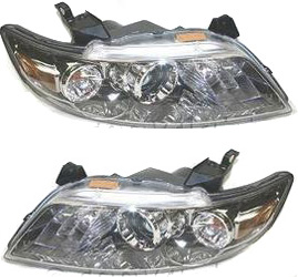 Headlight Replacement Pair/Set for Infiniti FX35/FX45 2003-2008, Right (Passenger) and Left (Driver), Lens and Housing, HID/Xenon, without Sport Package, without HID Pair/Set